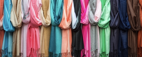 A Colorful Collection of Luxurious Pashmina Shawls